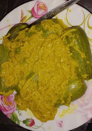 صورة لوصفة كوسه بالحليب والأندومي 🤤😋