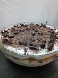 Trifle postre Inglés a mi manera durazno y Chocolate