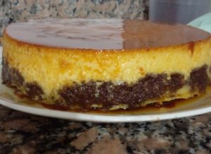 Una foto de Torta imposible / chocoflan con un toque distinto 🍮🍫💛 especial cumpleaños