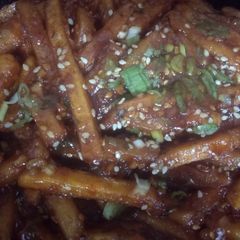 Crispy Honey Chilli Potato A picture of Crispy Honey Chilli Potato.