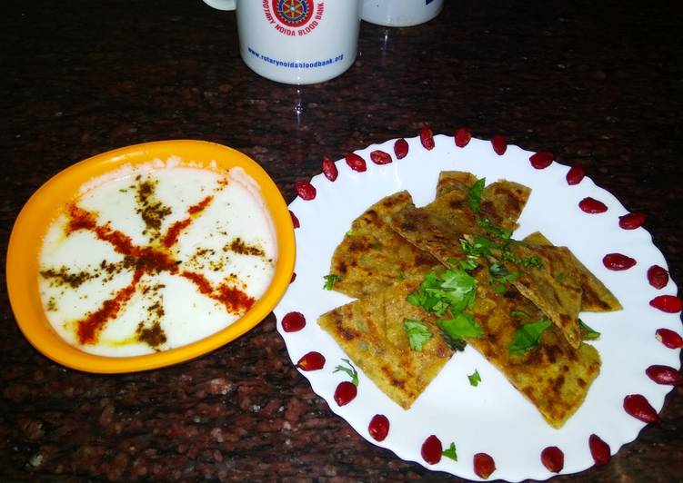 Recipe of Speedy Onion potato parantha