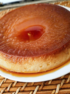 A picture of Mango Flan / Mango Caramel Custard.