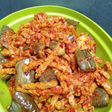 Tempe terong balado ebi