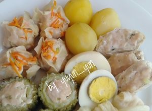 Foto resep Siomay Ayam Komplit w/ Sambal Kacang