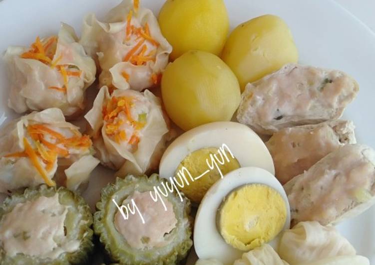 Resep Siomay Ayam Komplit w/ Sambal Kacang, Lezat