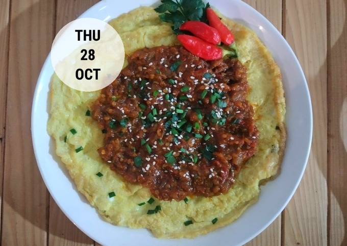 Yuk intip, Resep membuat Telur Dadar Sambal Penyet  enak