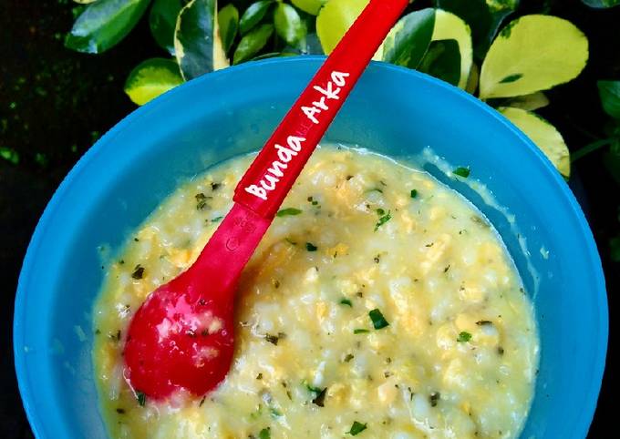 MPASI 10 BULAN "BUBUR JKT (JAGUNG, KELOR, TELUR)