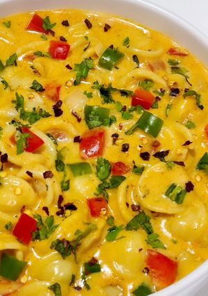 A picture of Spicy Cheesy Masala Orecchiette.