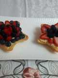 Tartaletas de crema pastelera con frutas