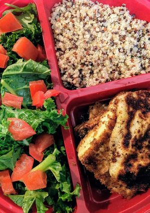 Una foto de Tofu empanizado - Comida vegana (1)