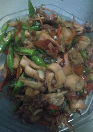 Foto resep Tumis cumi asin buncis