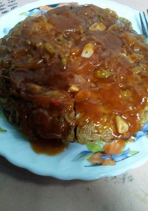 Foto resep Omlet mie with saus tomato