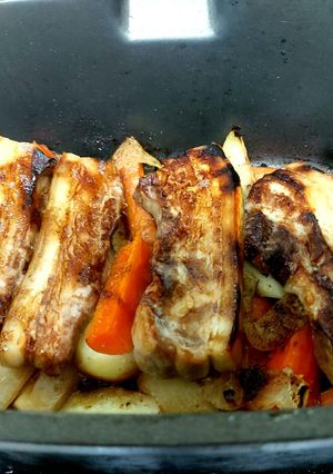 A picture of My Sweet Belly Pork & Veg Roast.