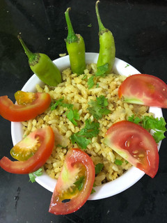 A picture of Mandal oggarane (murmura upma).