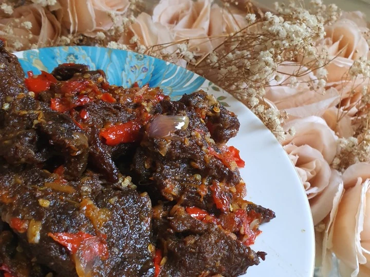 Langkah Gampang Membikin Resep Dendeng balado sapi simple yang Lezat Sekali Anti Ribet, Mantap Sekali