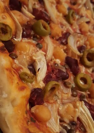 Une photo de Pizza revisitée aux petits légumes