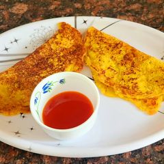 A picture of Leftover poha chilla.