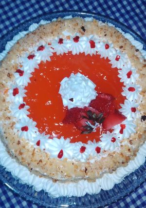 صورة لوصفة كيكة الفراولة 🎂🎂 🍓🍓🍓