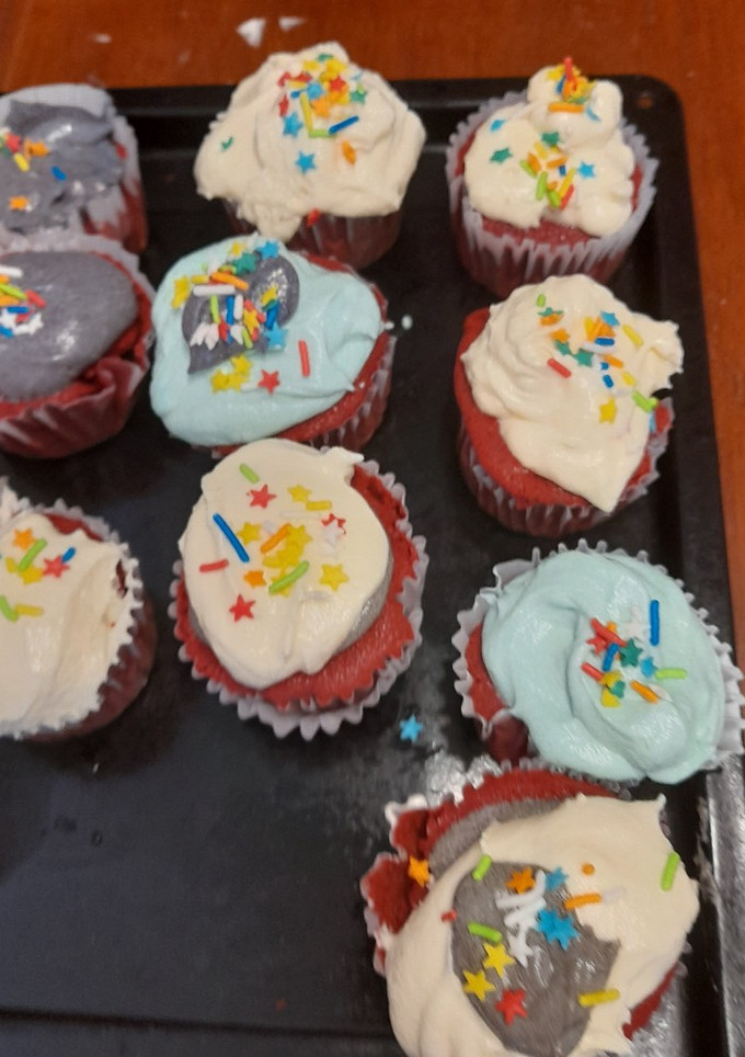 Una foto de Cupcakes frozen queso crema