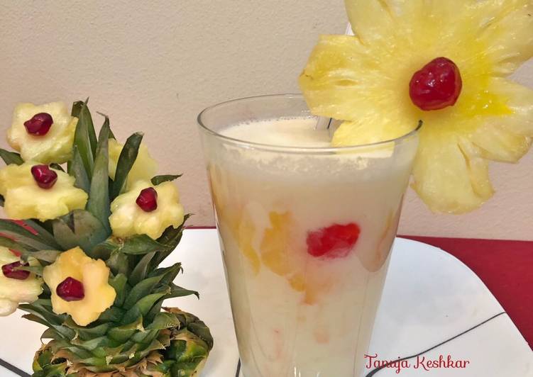 Steps to Prepare Any-night-of-the-week Pineapple Milkshake