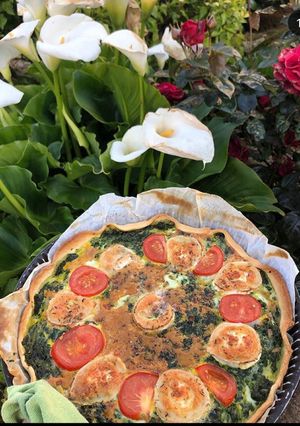 Une photo de Tarte épinard chèvre