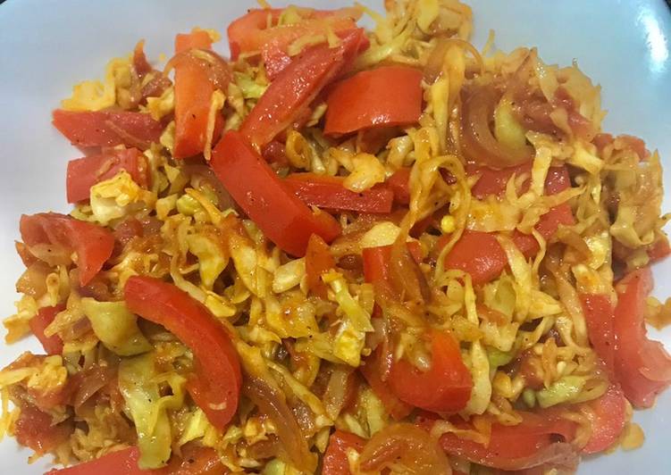 Red Bell Pepper in Cabbage
