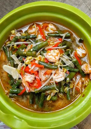 Foto resep Tumis Kacang Panjang Taoge Udang Pedas