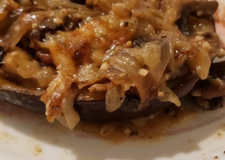 Easy Way to Prepare Tasty Stuffed Eggplant With Parmesan Cheese- Keto