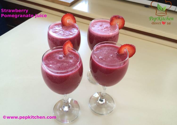 Recipe of Homemade Strawberry Pomegranate Juice
