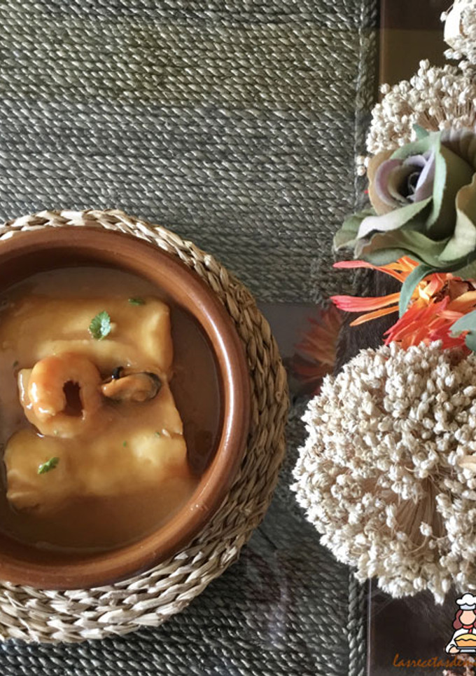 Una foto de Merluza en salsa americana