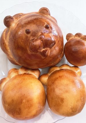 Hình của món Bánh mì sữa cho bé bằng nồi chiên không dầu.