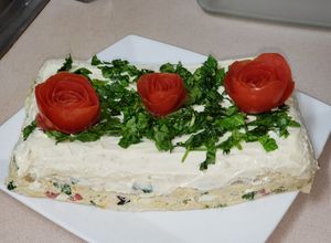 Una foto de Tarta salada fría