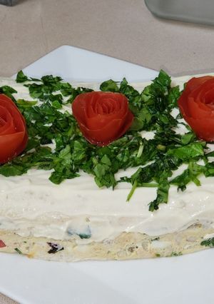 Una foto de Tarta salada fría