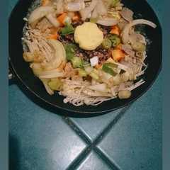 รูปของ 285. Vegan pepper rice and sauce honey garlic