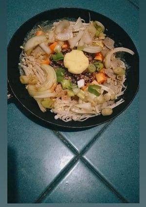 Foto resep 285. Vegan pepper rice and sauce honey garlic