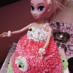 Barbie doll cake A picture of Barbie doll cake.