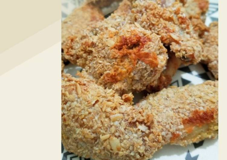 Cara Gampang Membuat Chicken wings oatmeal, Lezat