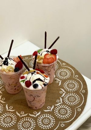 صورة لوصفة ايسكريم بالفواكه 🍓🍌🍏🍇