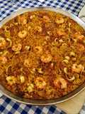 Arroz con sepia y langostino estilo a Banda