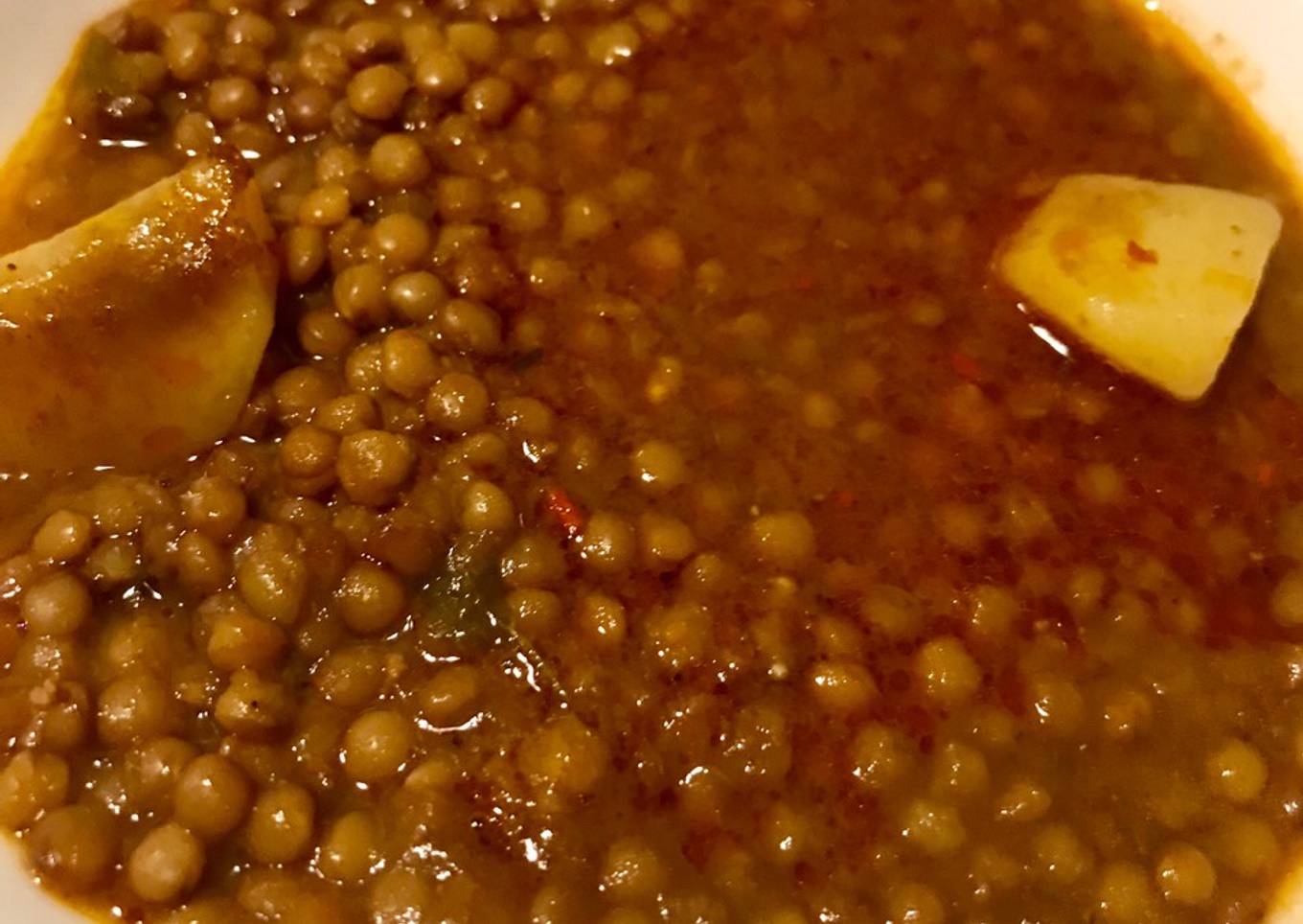 Lentejas con verdura y chorizo