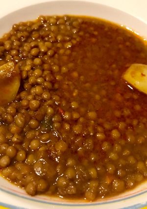 Una foto de Lentejas con verdura y chorizo