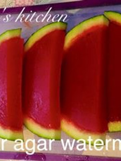 Hình của món Thạch dưa hấu.