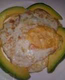 Keto Breakfast of sunny side up & Avocado