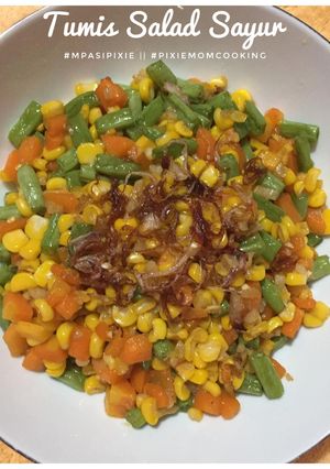 Foto resep Mpasi||Tumis Salad Sayur. Jagung wortel buncis