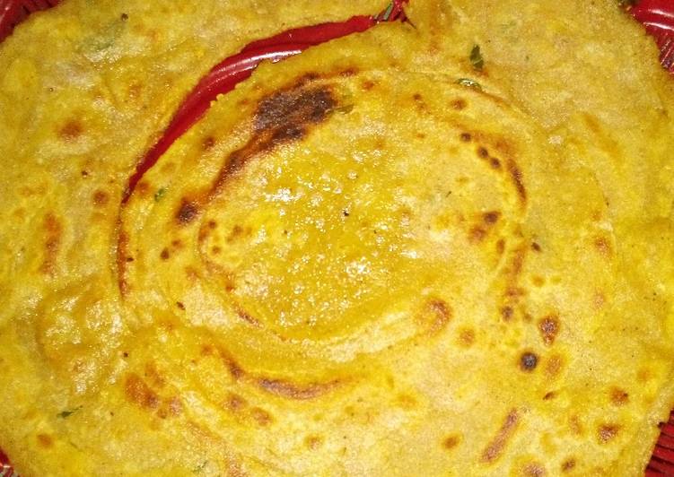 Chilli garlic butter paratha