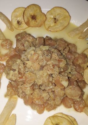 Una foto de Camarones pequeños en leche de coco y curry