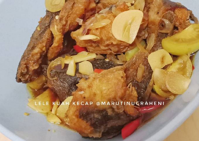 Lele goreng kuah kecap