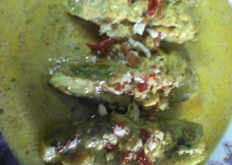 Steps to Prepare Any-night-of-the-week Milky  pointed gourd