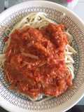Pasta 🍝 roja de jamón y queso 🧀