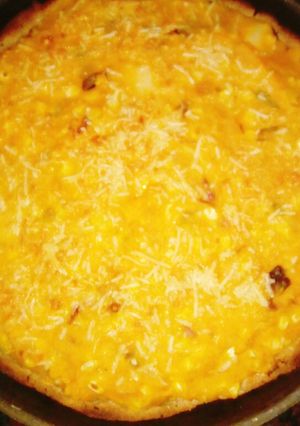 Una foto de Tarta de calabaza, choclos y queso 👏 👏 👌👌😉